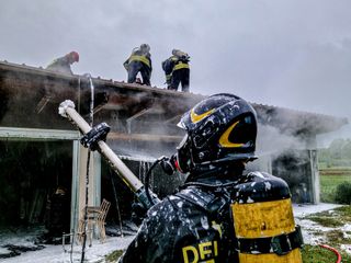 Incendio in un garage di Chivasso