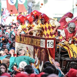 Un momento della Battaglia delle Arance