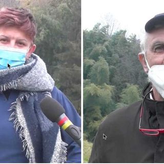 Gli agricoltori Pier Luigi Lagna e Lauretta Minetto e, sotto, i danni ai campi