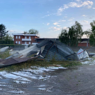 Crescentino: grandinata e vento devastanti. Ora è la conta dei danni