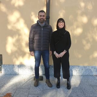 Il presidente di Hope Running Giovanni Mirabella e Roberta Pane, promotrice della raccolta
