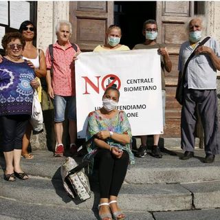 Uno dei momenti di protesta del Comitato degli ambientalisti