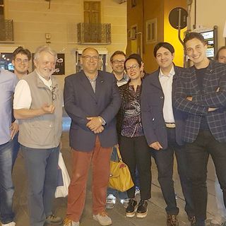 Gavazza con i membri della sezione di Chivasso