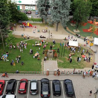 I giardini di via Po visti dall'alto