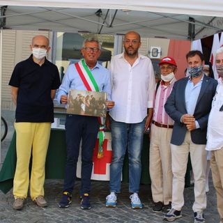 Un riproduzione del dipinto &quot;La vaccinazione&quot; di Demetrio Cosola