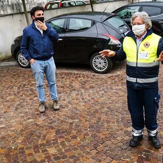 Il gruppo di Protezione civile con il sindaco Marco Bongiovanni