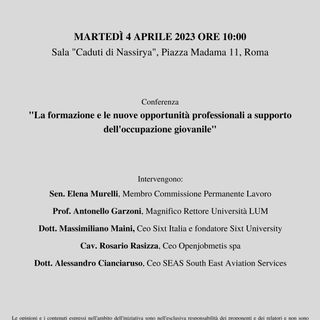 La formazione e le nuove opportunità professionali a supporto dell’occupazione giovanile