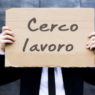 cartello cerco lavoro