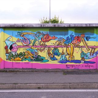 A Chivasso, il murales ispirato a Pinocchio firmato da Jacovitti