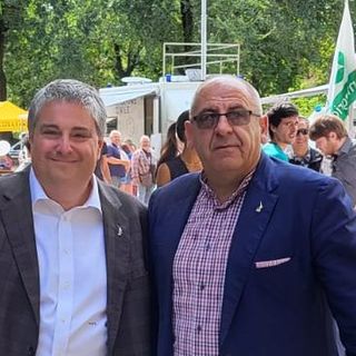 Nella foto da sinistra il parlamentare del territorio on. Alessandro Giglio Vigna e il consigliere regionale chivassese Gianluca Gavazza, presenti oggi alla Fiera.