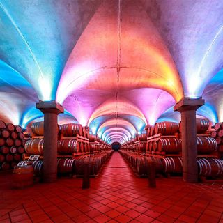 Le cantine delle Distilleria Berta di Nizza Monferrato, tra i partner del festival
