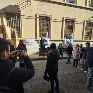 Il presidio di protesta guidato da Marco Cappato