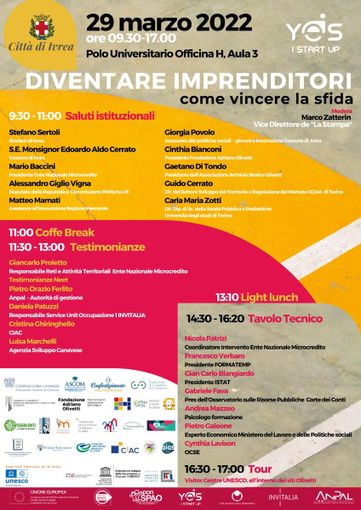"Diventare imprenditori, a qualsiasi età", a Ivrea convegno sul lavoro con il presidente dell'Istat Blangiardo