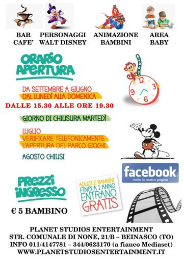 Beinasco: il divertimento è assicurato con Planet Studios!