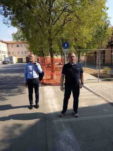 L’assessore Vignale insieme ai sindaci di Favria, Forno, Locana e Borgiallo