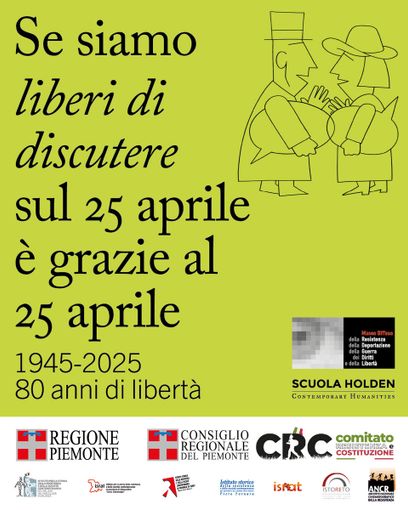La locandina preparata dalla Regione per ricordare il 25 Aprile