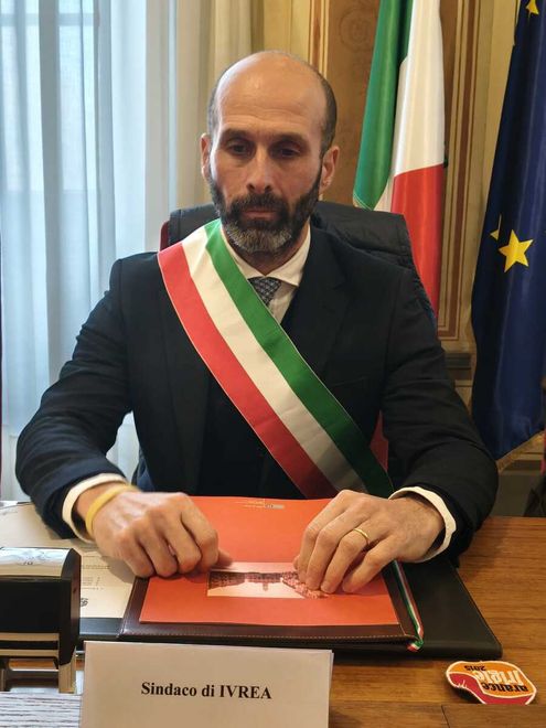 Il sindaco di Ivrea Matteo Chiantore