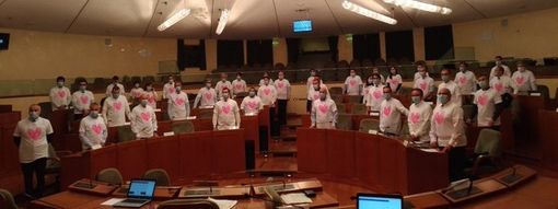 Un "cuore rosa" in Consiglio regionale per promuovere la prevenzione dei tumori femminili e sostenere la ricerca Un "cuore rosa" in Consiglio regionale per promuovere la prevenzione dei tumori femminili e sostenere la ricerca