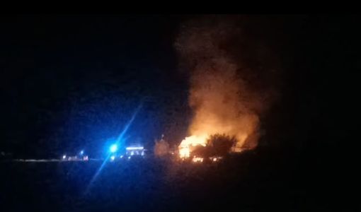 Incendio in frazione Torassi a Chivasso