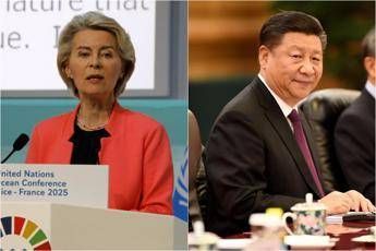 Ue-Cina, von der Leyen: "Riequilibrare relazioni". Xi: "Bisogna fare scelta giusta" Ue-Cina, von der Leyen: "Riequilibrare relazioni". Xi: "Bisogna fare scelta giusta"