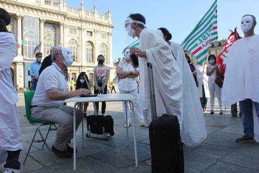 Protesta insegnanti a Torino