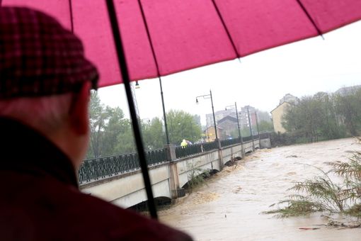 Lo Stura a Torino il 17 aprile, nel giorno di massima emergenza Lo Stura a Torino il 17 aprile, nel giorno di massima emergenza