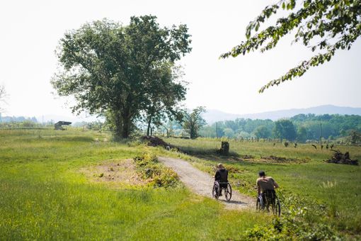 via francigena - foto d'archivio