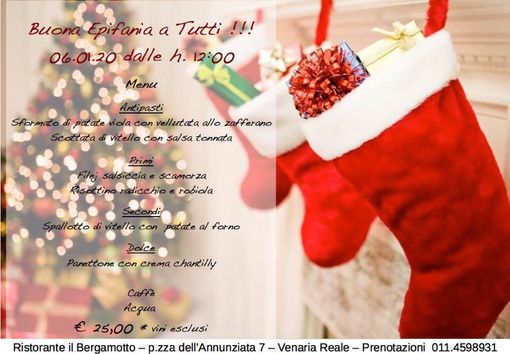 Arriva l’Epifania, scegli un buon pranzo a Venaria!