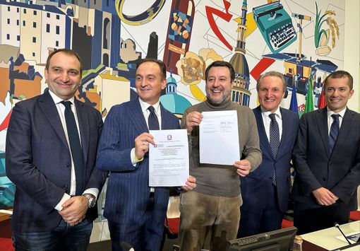 Salvini con Cirio e Lo Russo Salvini con Cirio e Lo Russo