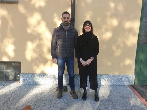 Il presidente di Hope Running Giovanni Mirabella e Roberta Pane, promotrice della raccolta Il presidente di Hope Running Giovanni Mirabella e Roberta Pane, promotrice della raccolta