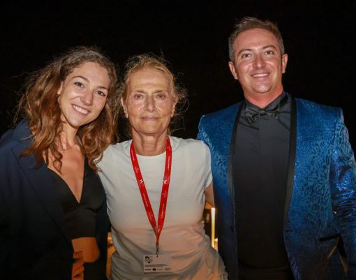 La produttrice Francesca Verdini, la regista Anselma Dell'Olio e Luca Baravalle