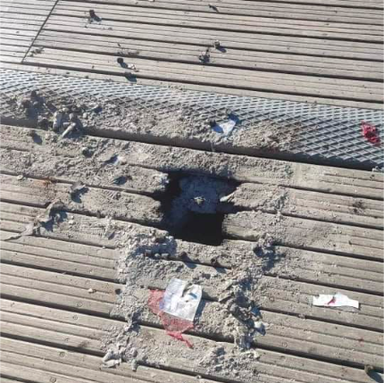 I danni causati alla piattaforma I danni causati alla piattaforma