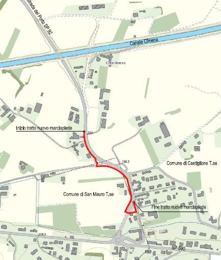 Un progetto per rendere più sicura per i pedoni la strada Provinciale tra San Mauro e Castiglione