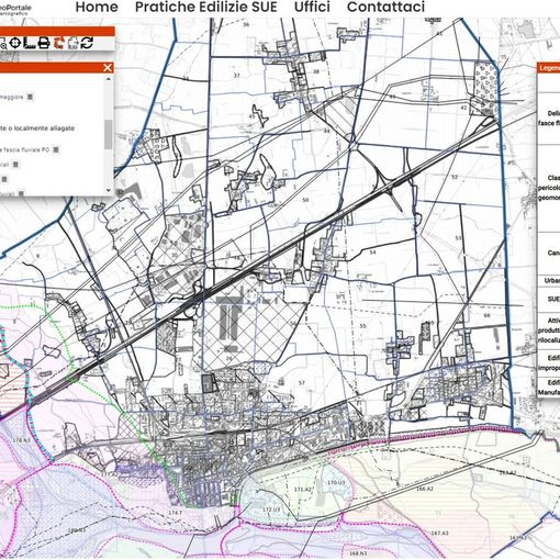 Una delle mappe del Geoportale
