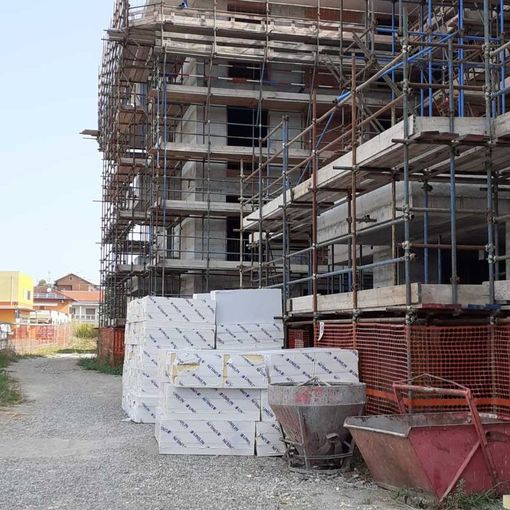 Il cantiere di via Luigi Einaudi
