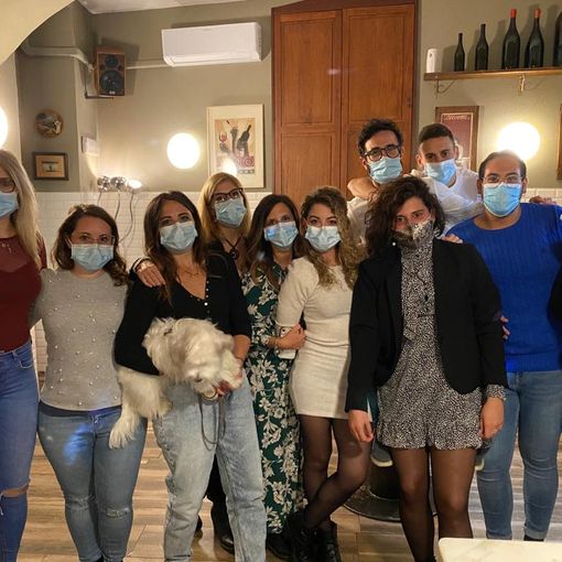 Giuseppe Summa con il gruppo degli interinali