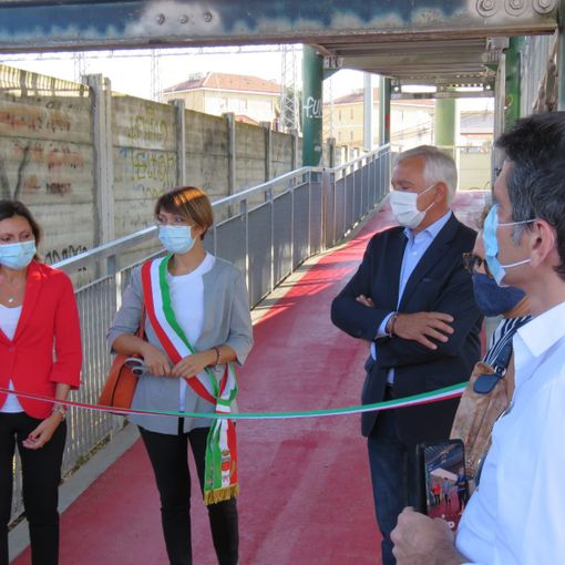 L'inaugurazione della passerella