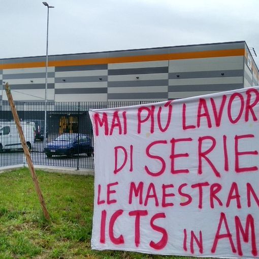 Brandizzo, sciopero per gli addetti alla sicurezza di Amazon (FOTO)