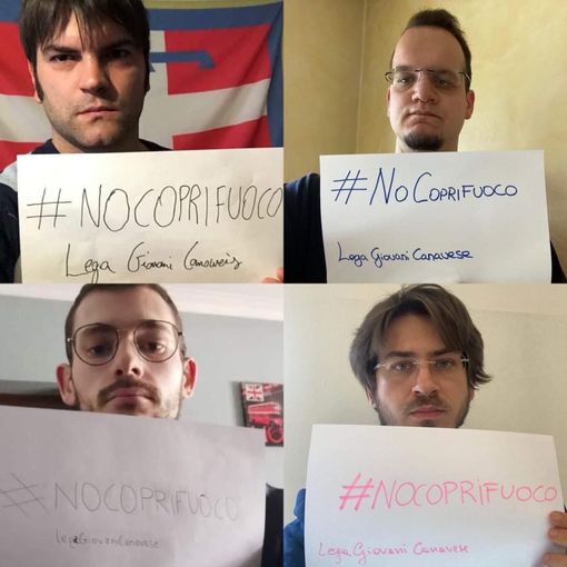 Il gruppo Lega Giovani Canavese dice no al coprifuoco