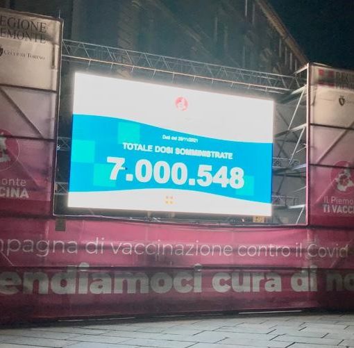 Covid, in Piemonte superata quota 7 milioni di vaccinazioni
