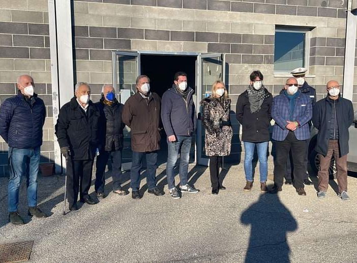 Il sopralluogo al Palazzetto dello Sport di Cavagnolo