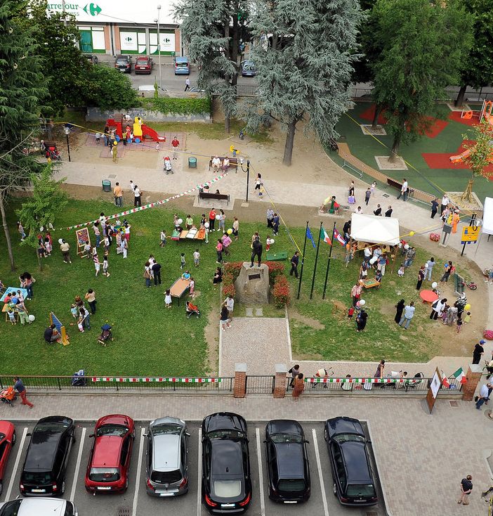 I giardini di via Po visti dall'alto