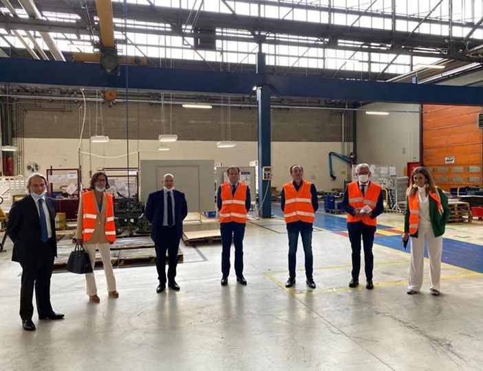 Cirio e Gelmini in visita all'ex stabilimento Lancia di Chivasso