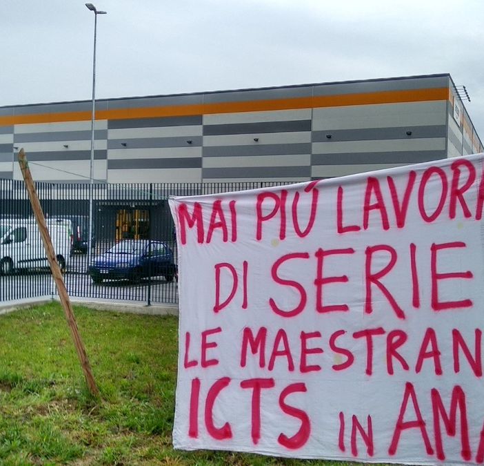 Brandizzo, sciopero per gli addetti alla sicurezza di Amazon (FOTO)