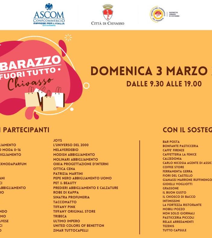 Chivasso: tutto pronto per lo “Sbarazzo – Fuori Tutto”