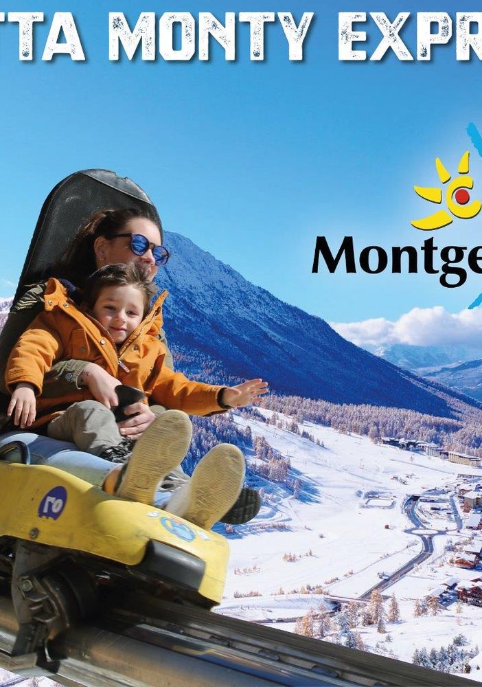 Vivi un'esperienza unica scendendo con Monty Express a 45 km/h in un paesaggio innevato o notturno