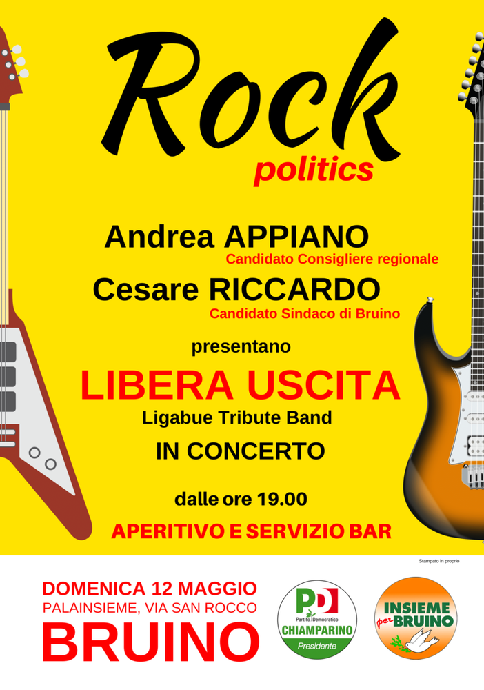 Rock Politics, a Bruino una serata di musica e politica