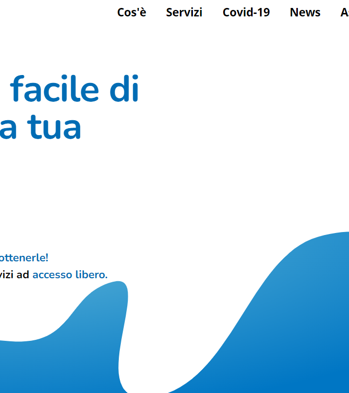 homepage del sito salute piemonte