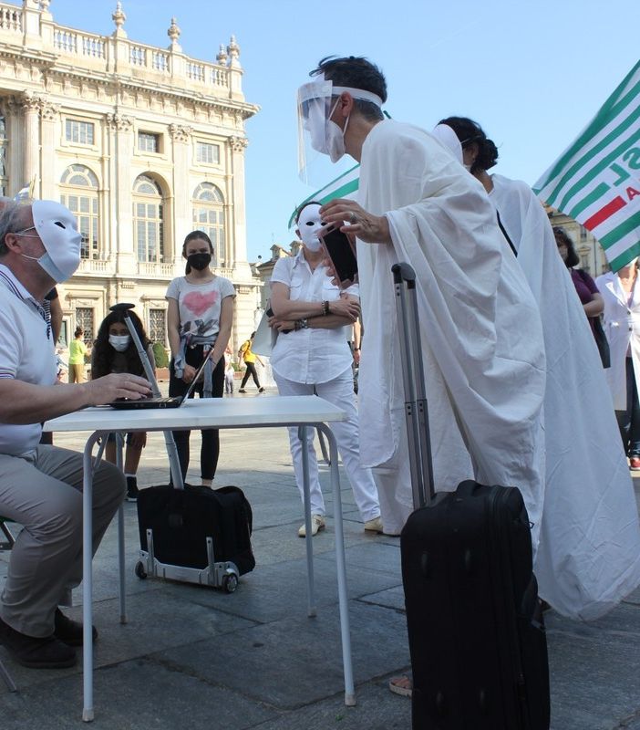 Protesta insegnanti a Torino