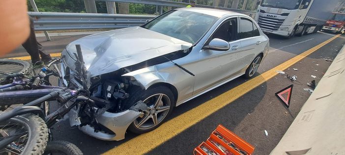 Brutto incidente sulla bretella Ivrea - Santhia' Brutto incidente sulla bretella Ivrea - Santhia'